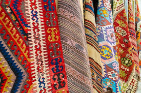 traditional turkish carpets hanging
