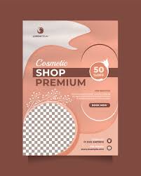 beauty cosmetics flyer and