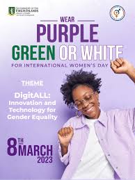 wear purple green or white for