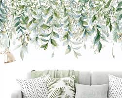 hanging vines green leaves wall decor