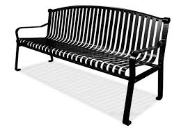 Commercial Park Bench With Curved Back