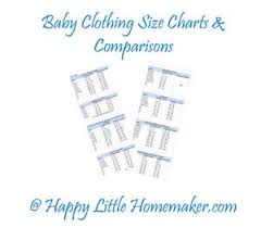 Baby Clothing Size Charts By Weight Height For Common