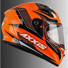 Axxis Razor Risk Gloss Fluorescent Orange Full Face Helmet