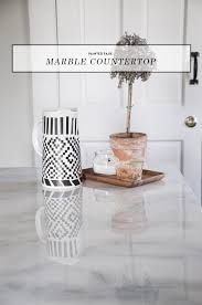 You want to get all the shiny finish off so that your paint has something to stick to. Faux Marble Countertops Diy Earnest Home Co