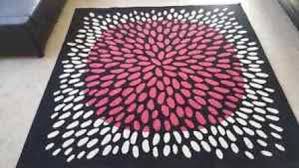 area rug carpet black pink white