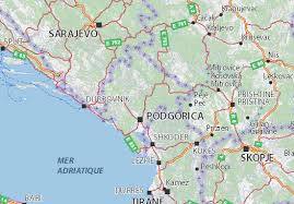 Administrative divisions map of montenegro. Michelin Landkarte Montenegro Viamichelin