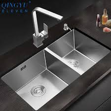 It's a classic, really, so it with low divide kitchen sinks, you can't completely soak large items without wasting water. Large Size Double Sink 304 Stainless Steel Thicken Double Bowl Kitchen Sink Undermount Double Bowl Kitchen Sink Kitchen Sinks Aliexpress