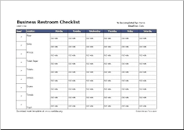 Restaurant Bathroom Cleaning Chart Donatebooks Co
