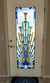 Art Deco Stained Glass Transom Texas