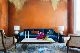15 gorgeous blue and orange living room