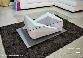 Modern Coffee Table In Wood And Glass