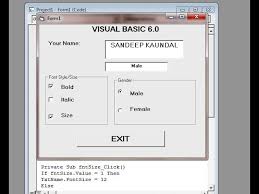learn visual basic 6 0 frame control