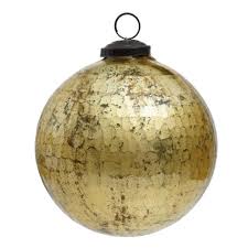 Gold Hammered Glass Bauble Extra