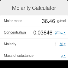 molarity calculator with molar formula