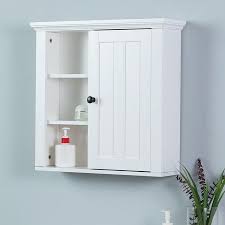 White Wood Bathroom Wall Cabinet