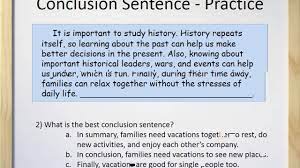 conclusion sentences