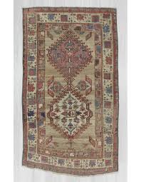 antique distressed small persian rug