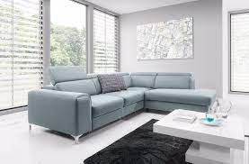 The corner sofa bed features 2 poufs, hidden conveniently in a niche in the armrest, which you can easily take out and offer to your guests. Corner Sofa Beds
