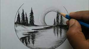 nature scenery drawing for beginners