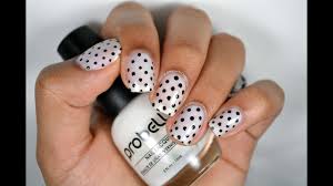diy cly polka dots nail art using