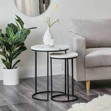 Marley Marble Nesting Side Table Set
