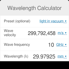 Wavelength Calculator