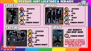 Your target is to connect same kind of drops! Quick Guide For Treasure Hunt Locations And Which Specific Insights Drop Where Happy Treasure Hunting Gyee