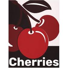 Red Cherry Decor Fruit Wall Art For