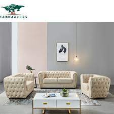 Leisure Living Room Leather Sofa Set