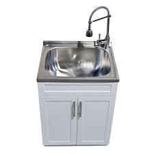 Suspect pipes run too high (above sink basin level) , any help appreciated (i.imgur.com). Glacier Bay Utility Laundry Sink With Cabinet The Home Depot Canada