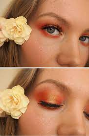 orange spring makeup tutorial