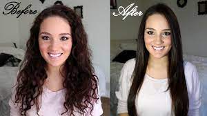 how to straighten curly hair maintain