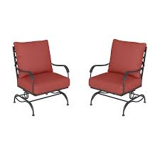 Price match guarantee + free shipping on eligible orders. Style Selections San Terra Set Of 2 Black Metal Frame Spring Motion Conversation Chair S With Red Slat Seat In The Patio Chairs Department At Lowes Com