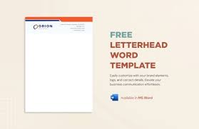 free letterhead templates in microsoft word