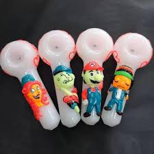 Colored Cartoon Pyrex Glass Pipe