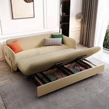 79 King Sleeper Sofa Green Upholstered