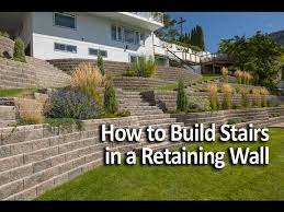 Building Retaining Wall Step Ups Into