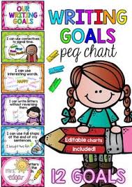 Writing Goals Chart Editable Writing Goals Chart