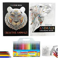 26 pc mandala coloring book markers set