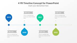 Free 4 Years Timeline Template Concept For Powerpoint