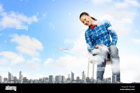 Young giant woman sitting on hi-res stock photography and images - Alamy