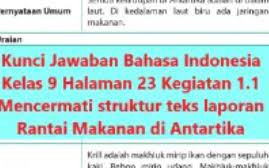 Maybe you would like to learn more about one of these? Kunci Jawaban Bahasa Indonesia Kelas 9 Halaman 23 Kegiatan 1 1 Ilmu Edukasi