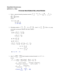 Contoh soal persamaan matriks dan penyelesaiannya. 20 Soal Dan Jawaban Untuk Matriks