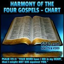 Harmony Of The Four Gospels Chart The Gospels Four
