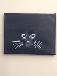 Acrylic Painting Canvas Cat Face