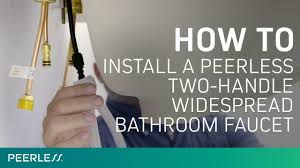 Not only bathroom faucets peerless, you could also find another pics such as moen bathroom faucets, delta bathroom faucets, kohler bathroom faucets, single bathroom faucets. How To Install A Peerless Two Handle Widespread Bathroom Faucet Youtube