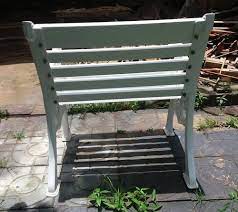 White Cast Iron Garden Chair With Armrest