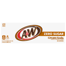 a w cream soda zero sugar 12 pack