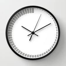 simple modern wall clock black and