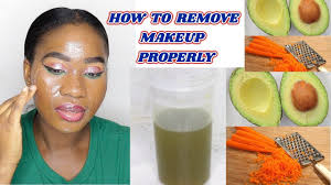 how to remove makeup using avocado and